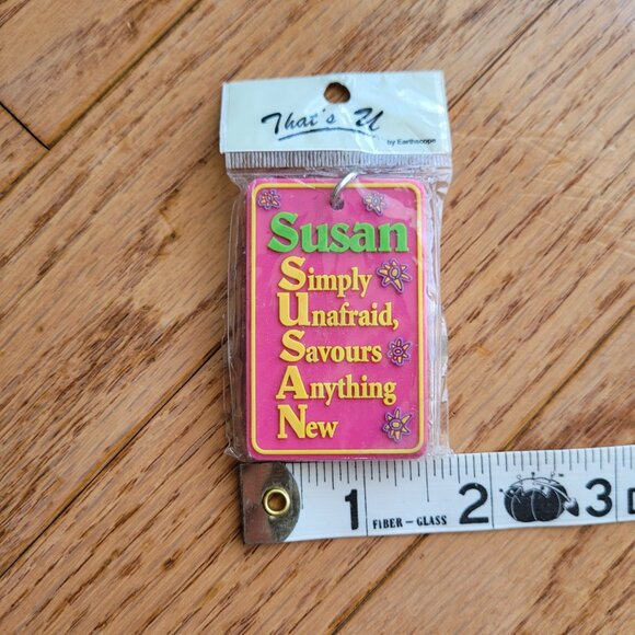 Rubber Keychain SUSAN Name Tag 2008 Earthscope New - Picture 5 of 6